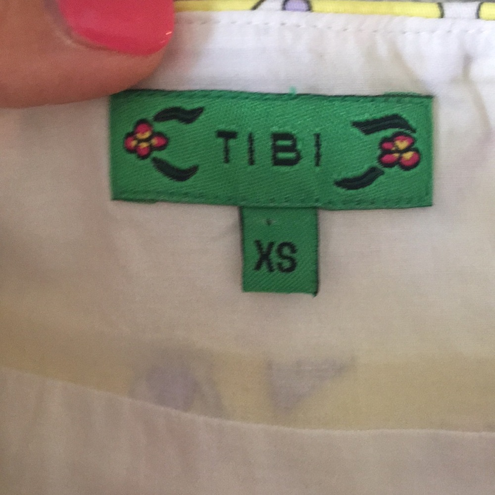 Tibi yellow peacock print strapless bustier top - Picture 5 of 6